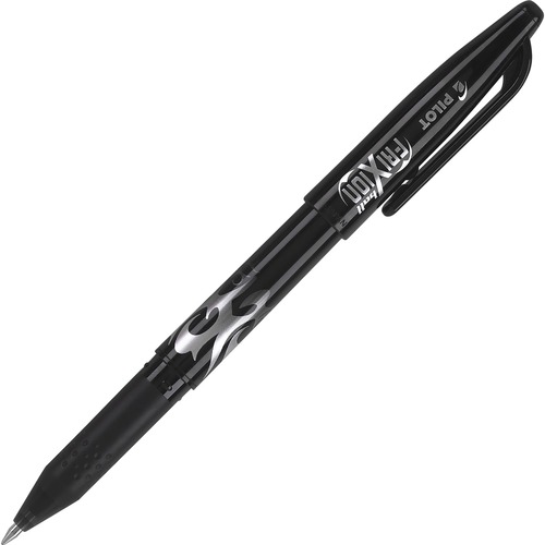 Rollerball Gel Pen, Erasable, Fine, Black Barrel/Ink