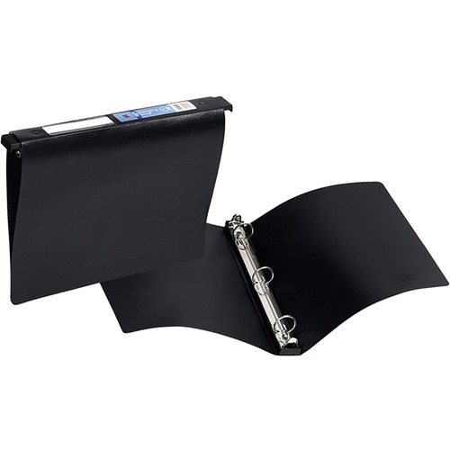 Hanging Storage Binder,3 Ring,1" Capacity,11"x8-1/2",Black