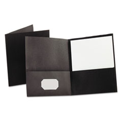 Twin Pocket Folders,w/o Fasteners,11"x8-1/2",25/BX,BLACK