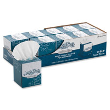 Facial Tissue Cube, 2-Ply, 96Shts, 10BX/CT, White
