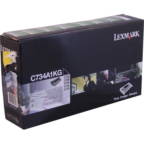 Genuine OEM Lexmark C734A1KG Black Toner Cartridge (8000 page yield)