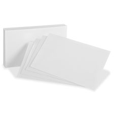 Blank Index Cards, 3"x5", 300/PK, White
