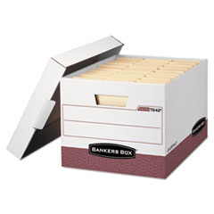 Storage File, Letter/Legal,12"x15"x10", 12/CT, White/Red