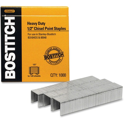 Heavy-Duty Staples, Use In B310HDS, 00540, 1/2"W, 1/2"L