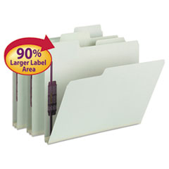 Pressboard Folders,w/Fasteners,2"Exp,Ltr,25/BX,Gray Green