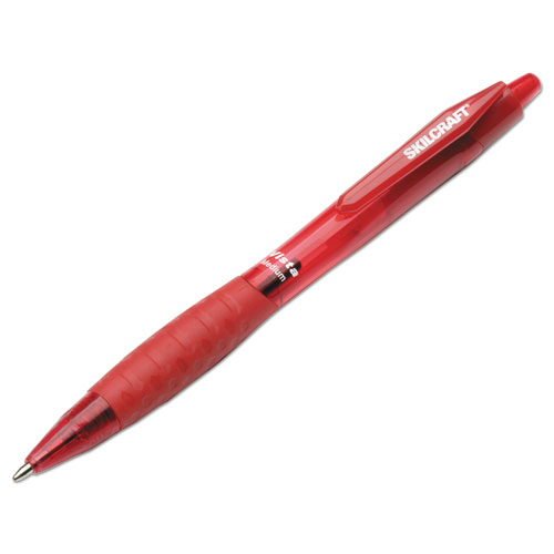 Ballpoint Pen, Refillable, Medium Point, Red Ink