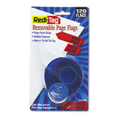 Sign Here Removable Flags, 9/16''x1-3/4'', 120/PK, Red