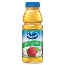Ocean Spray Apple Juice, Plastic, 15.2oz., 12/CT, Gold