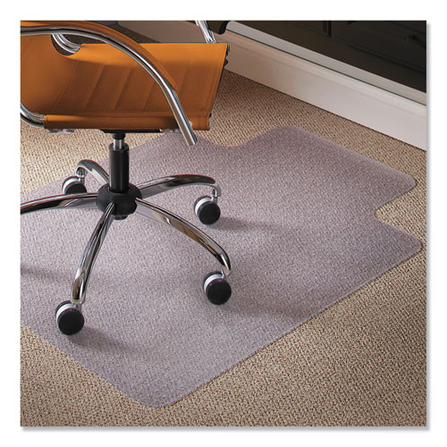 Lip Chairmat, Standard 45"x53", Lip 25"x12", Clear/Vinyl