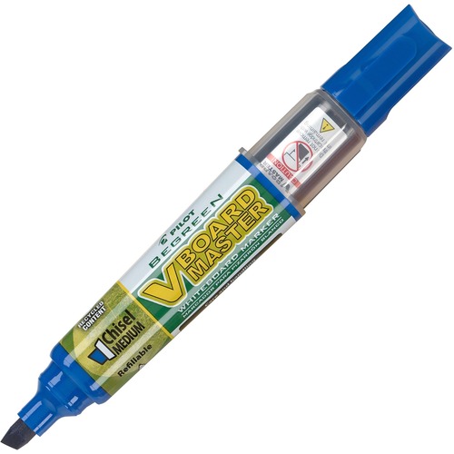 Whiteboard Marker, Refillable, Chisel Point, Blue