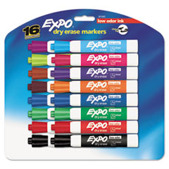 Dry-erase Markers,Chisel Point,Nontoxic,16/PK,Assorted