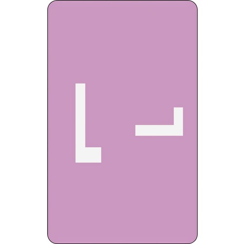 Color Coded Label, "L", 100/PK, Lavender