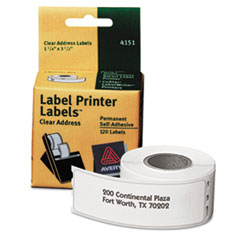 Multi-purpose Labels, 3-1/2"x1-1/8", 120/Roll,1 RL/BX, Clear