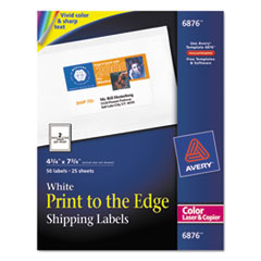 Laser Labels,Matte,Half Sheet,4-3/4"x7-3/4",50/PK,WE