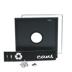 Lid f/ Recycling Station,Cans/"Glass",15"x15"x3/4",Black