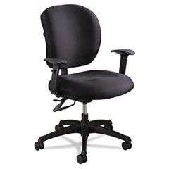 24/7 Task Chair, 26"x26"x35-38", Black