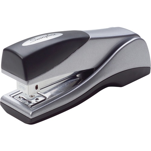 Compact Stapler, Jam-Free, Staples 2-25 Sh. of 20lb., Silver