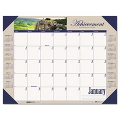 Desk Pad, 12 Mths Jan/Dec, 22"x17", Motivational