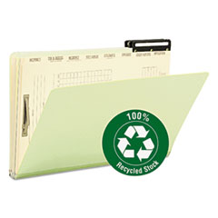 Mortgage Folders w/Metal Tabs,1" Exp,Legal,10/BX,Gray Green