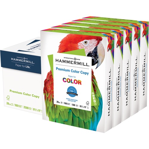 Color Copy Paper,28 lb.,8-1/2"x11",100 GE/114 ISO,2500/CT,WE