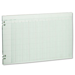 Columnar Ruled Sheets, 30 Col, 11"x17", 100/PK, Green
