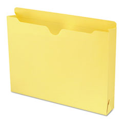 File Jackets, 2" Expansion, Letter, 50/BX, Yellow