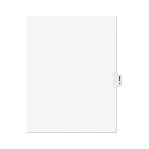 Alphabetical Divider, "F", Side Tab, 8-1/2"x11", WE
