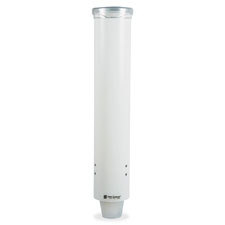 Water Cup Dispenser, 5oz Cups, 16"x2-3/4", White