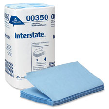 Windshield Towel, 2-Ply, Singlefold, 250 Sht/PK, Blue