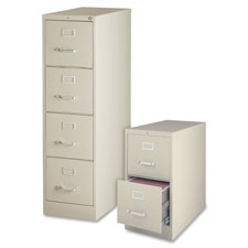 Vertical File, 5-Drawer, Lgl, 18"x26-1/2"x61-3/8", Putty