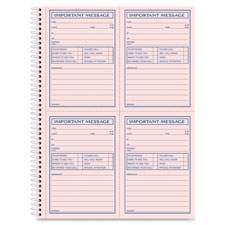 Message Pad, Spiral, Carbonless, 11"x8-1/4", 200 Sets