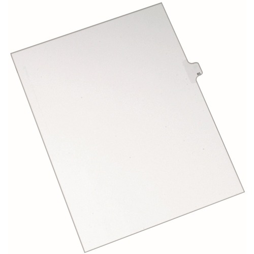 Legal Index, Side Tab 85, 8-1/2"x11", 25/PK, 1/25 Cut