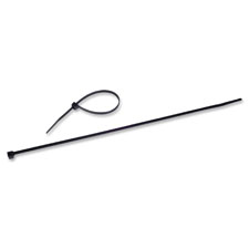 Nylon Cable Ties, 4'x1/16", 18lb, 1000/PK, Black