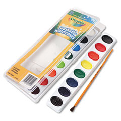 Watercolors,Washable,Plastic Handle Brush,16/ST, Ast