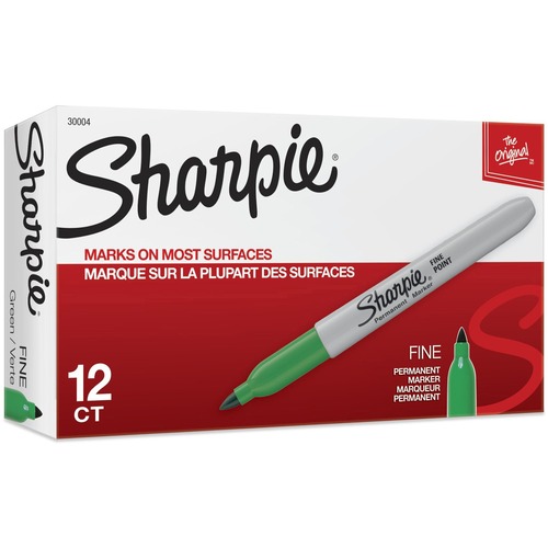 Permanent Marker, Fine Point, 12 Pack/DZ, Green