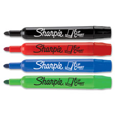 Flip Chart Marker, Bullet Point, 8/PK, Assorted