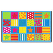 Silly Seating Classroom Rug, 6'x8'4, Multi