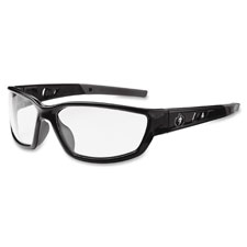 Blade Style Clear Lens Safety Glasses, Black