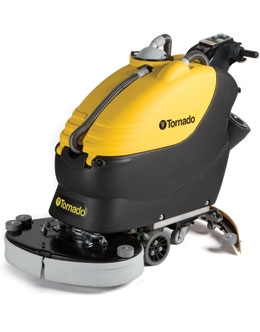 BR 22/14T, CYLINDRICAL TRACTION DRIVE, WALK-BEHIND SCRUBBER  (W/195 AH WET-ACID 