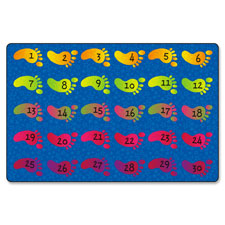 Counting Feet Rug, 4'x6', Multi