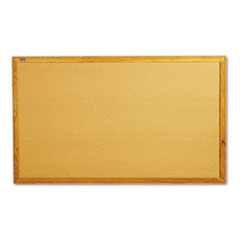 Cork Board, 1-1/8" Frame Face, 5'x3', Oak Finish Frame