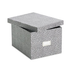 Index Card Boxes, w/Lid, 6"x9", 1200 Card Cap, Black/White