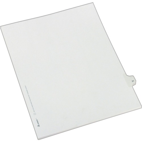Legal Index, Side Tab 31, 8-1/2"x11", 25/PK, 1/25 Cut
