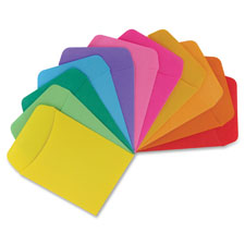 Library Pockets, 3-1/2"x5", 30/PK, Ast