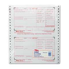 W-2 Tax Form, 6 Part, 8-1/2"x5-1/2", 24/PK, White
