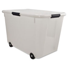 Mobile Storage Box, 15 Gal Cap, Clear