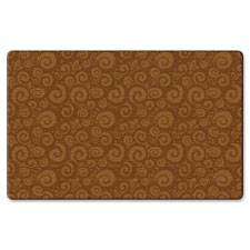 Solid Color Swirl Rug, 7'6x12', Chocolate