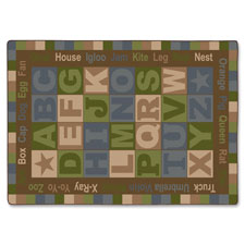 Alphabet Detective Rug, 5'10x8'4, Multi