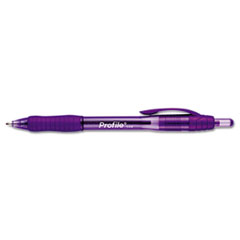 Ballpoint Pen,Retractable/Nonrefill,1.4mm,Purple Barrel/Ink