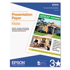 Presentation Paper,27 lb, 4.9 mil,8-1/2"x11",100/PK,Matte/WE